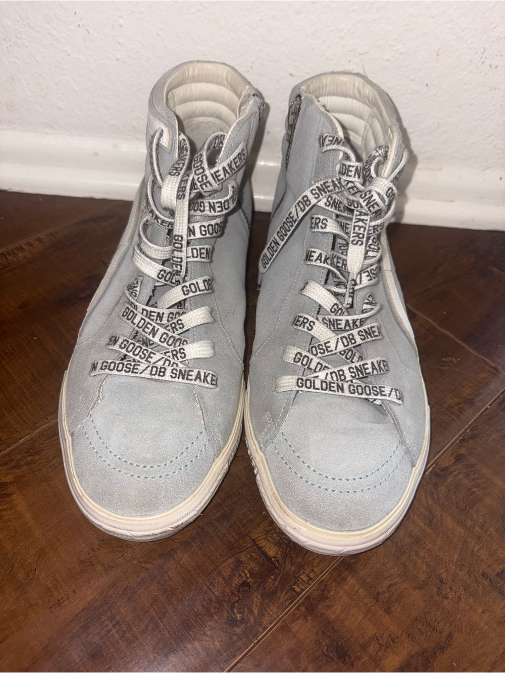 Golden Goose Deluxe Brand high-top suede sneakers in a grey Men’s 10 New